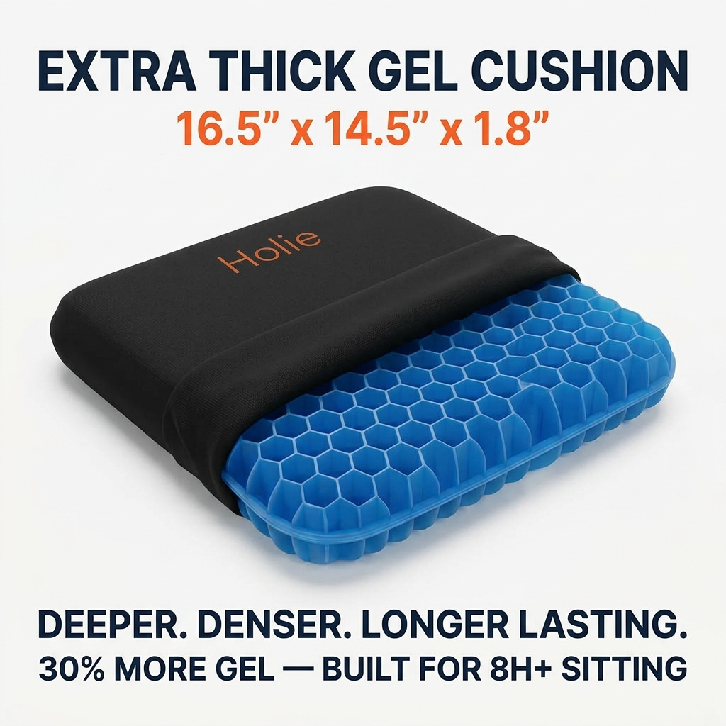 100% Gel Seat Cushion - Extra Thick