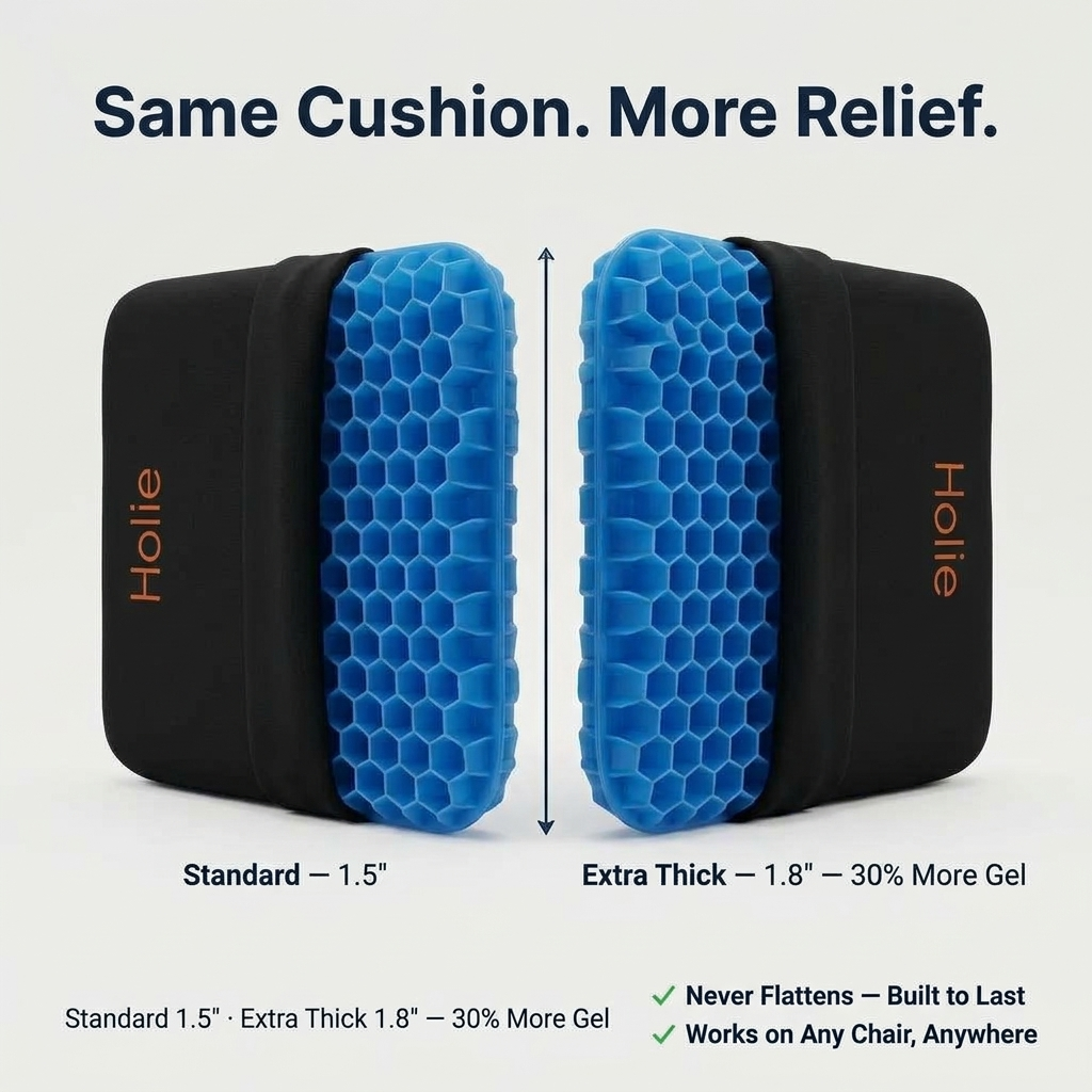 100% Gel Seat Cushion - Extra Thick
